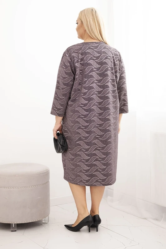 Sukienka damska plus size z żorżety z dekoltem V (r.48-52) 