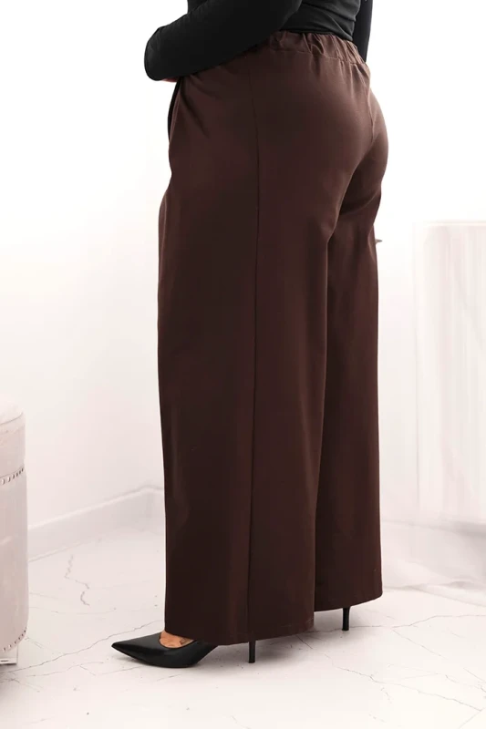 Luźne spodnie damskie Plus Size z plisami (r.46-50)  