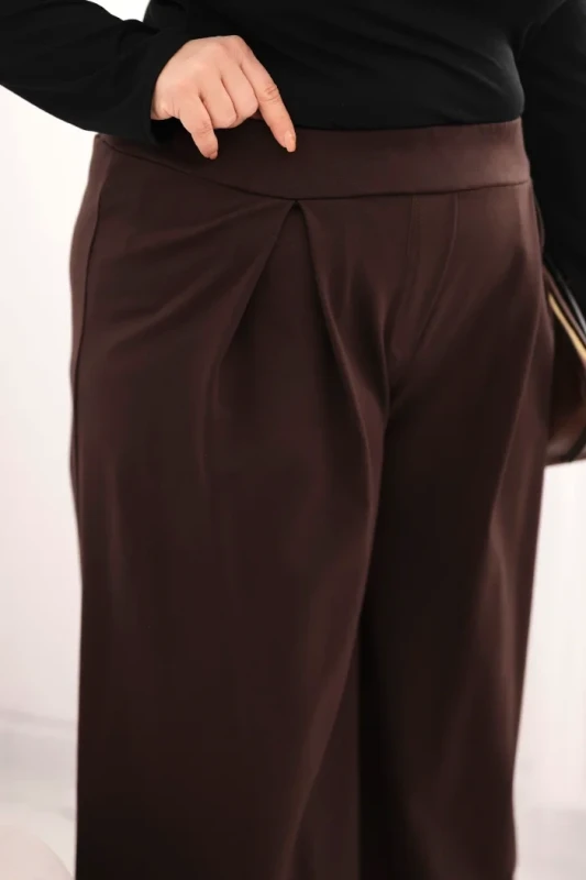 Luźne spodnie damskie Plus Size z plisami (r.46-50)  