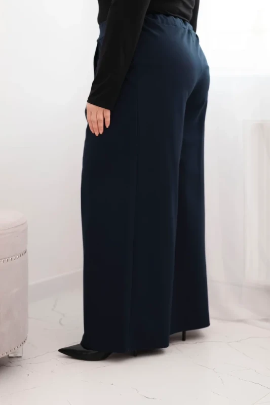 Luźne spodnie damskie Plus Size z plisami (r.46-50)  