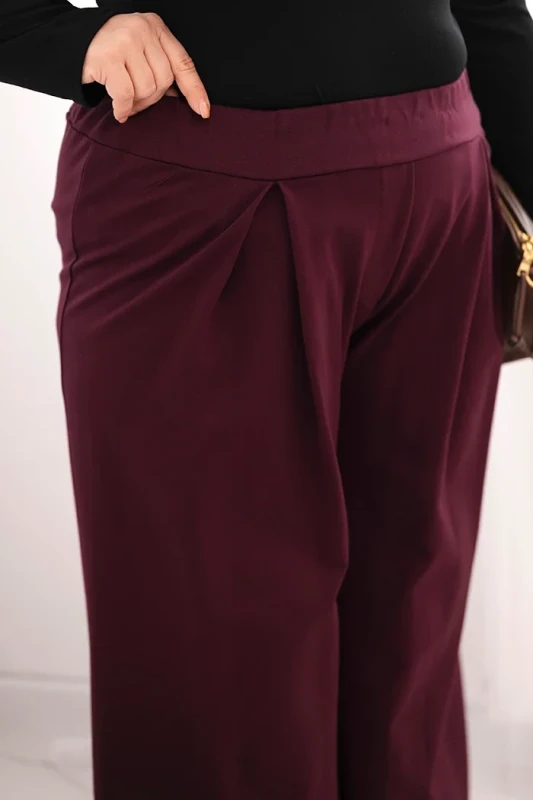 Luźne spodnie damskie Plus Size z plisami (r.46-50)  