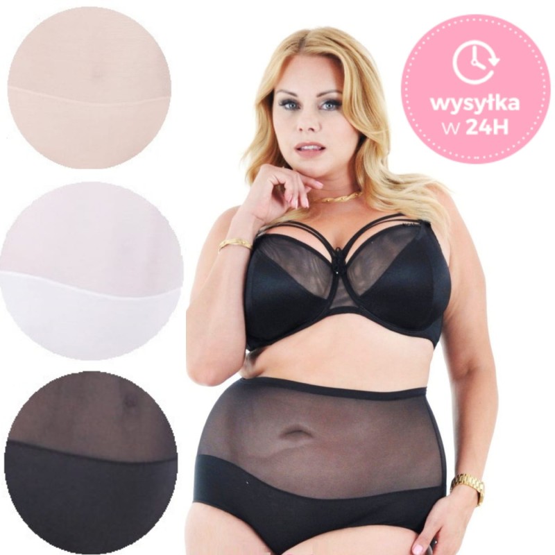 KOMPLET 3 sztuki - Matjki wyszczuplające plus size Figi HIGH (r.46-52)