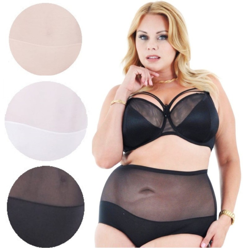 KOMPLET 3 sztuki - Matjki wyszczuplające plus size Figi HIGH (r.46-52)
