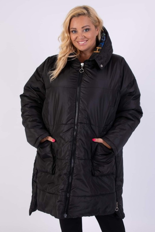 Kurtka zimowa plus size z zamkiem z boku (r. 50-56) BESTSELLER 