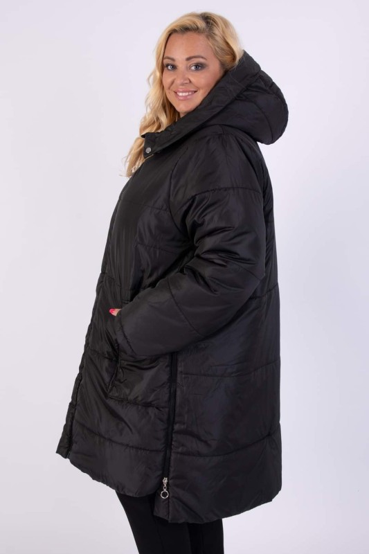 Kurtka zimowa plus size z zamkiem z boku (r. 50-56) BESTSELLER 