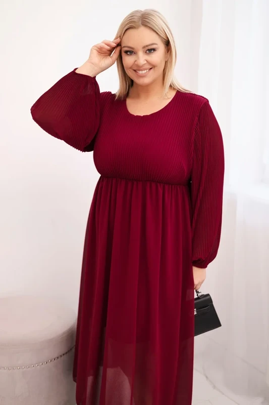 Sukienka plisowana Plus Size „Aurora” (r.44-48)  