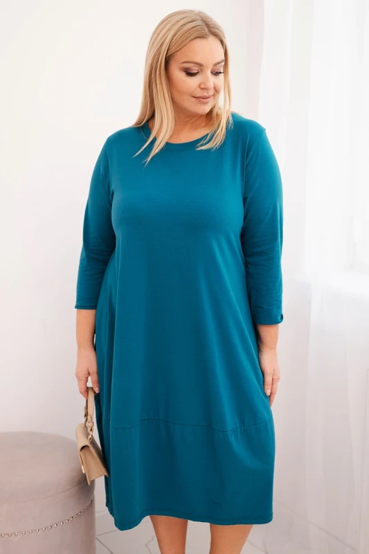  Sukienka Plus Size „AMELIA” – bawełniana, wygodna, z kieszeniami (r.44-50)     