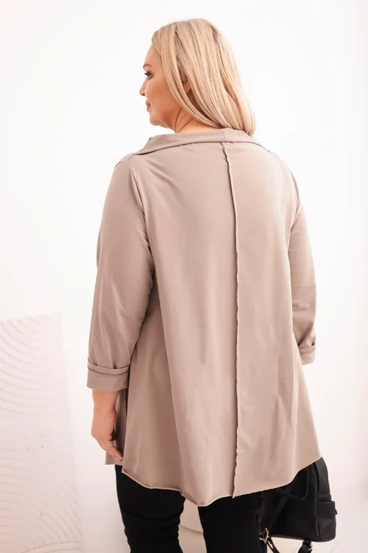 Bluzka damska Plus Size „MIRELLA” – asymetryczna, bawełniana(r.48-54)