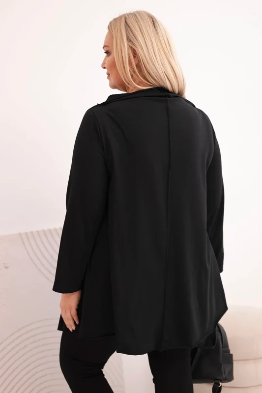 Bluzka damska Plus Size „MIRELLA” – asymetryczna, bawełniana (r.48-54)   