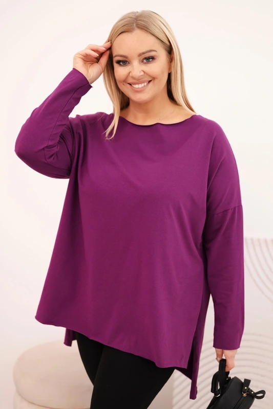 Bluzka damska Plus Size LONG SOFT VIOLET (r.46-50)