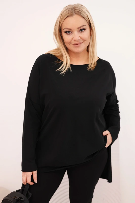 Bluzka damska Plus Size LONG SOFT VIOLET (r.46-50)     