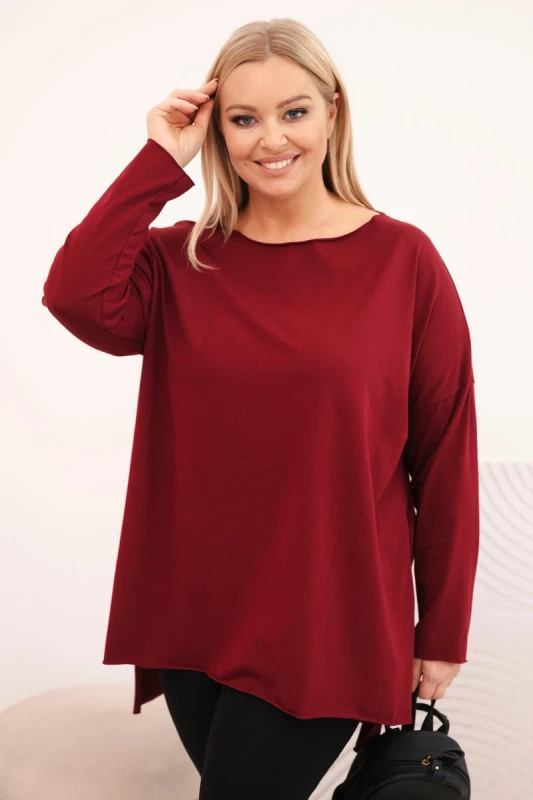 Bluzka damska Plus Size LONG SOFT VIOLET (r.46-50)      