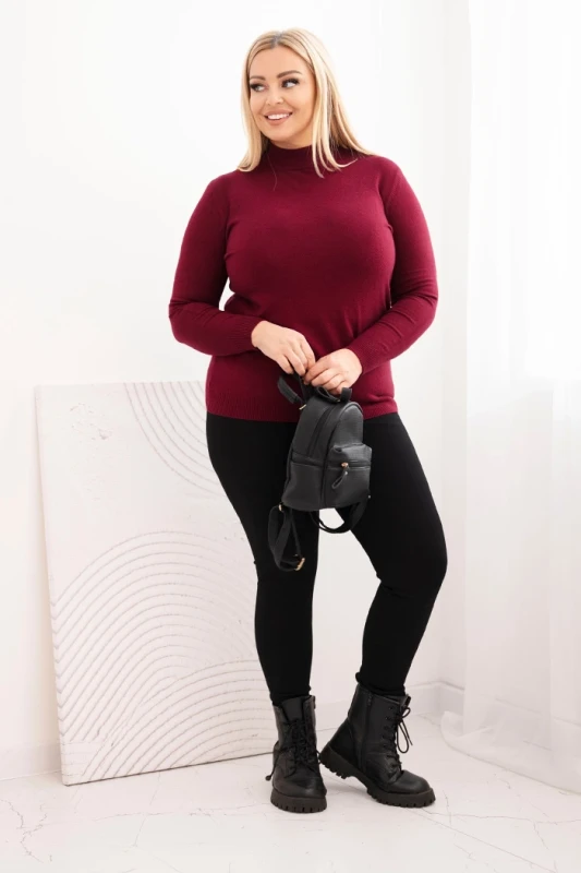 Sweter damski Plus Size „ELIZA” z półgolfem  (r.44-48)