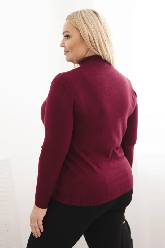 Sweter damski Plus Size „ELIZA” z półgolfem  (r.44-48)