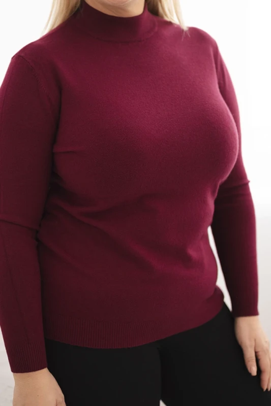 Sweter damski Plus Size „ELIZA” z półgolfem  (r.44-48)