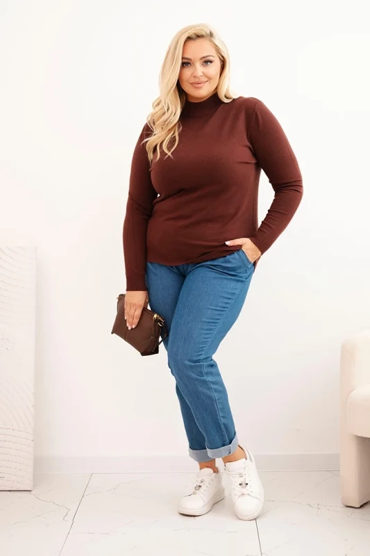 Sweter damski Plus Size „ELIZA” z półgolfem (r.44-48)  