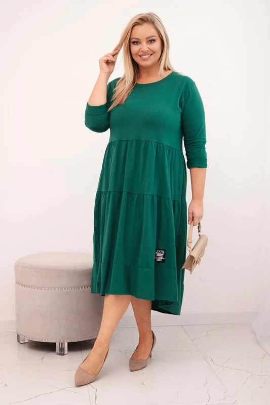 Sukienka damska Plus Size z falbanami LORENZA (r.50-56) 
