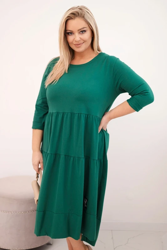 Sukienka damska Plus Size z falbanami LORENZA (r.50-56) 