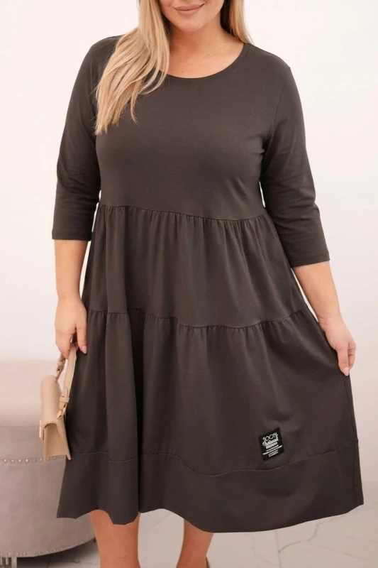 Sukienka damska Plus Size z falbanami LORENZA (r.50-56)    