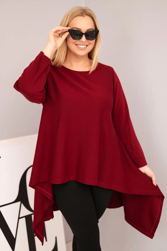 Tunika damska Plus Size o asymetrycznym kroju  (r.46-50) 