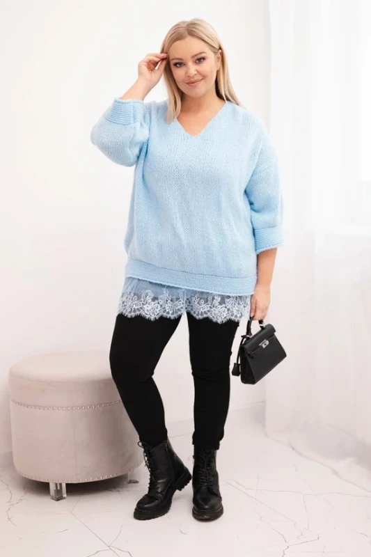 Komplet sweter + bluzka Plus Size „Isadora” (r.46-50) 