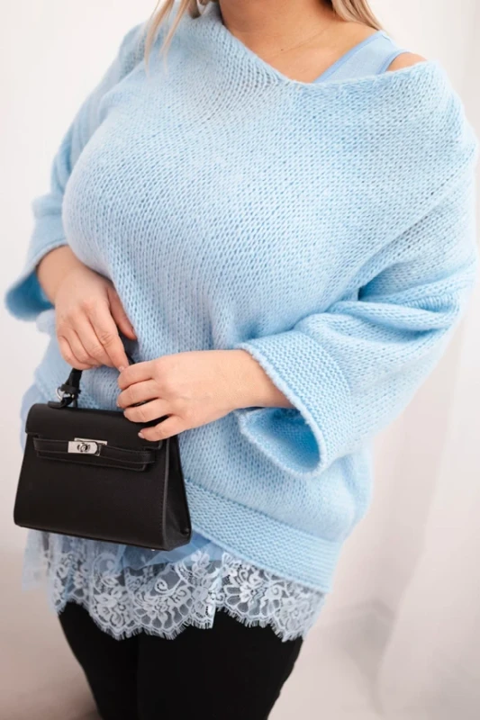 Komplet sweter + bluzka Plus Size „Isadora” (r.46-50) 