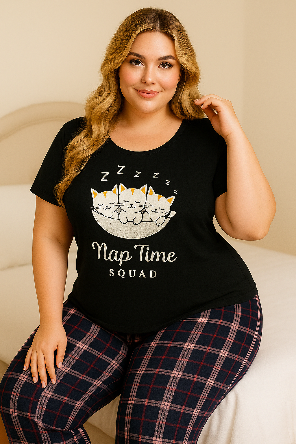 Piżama bawełniana plus size Queen ( r. 50-56) 