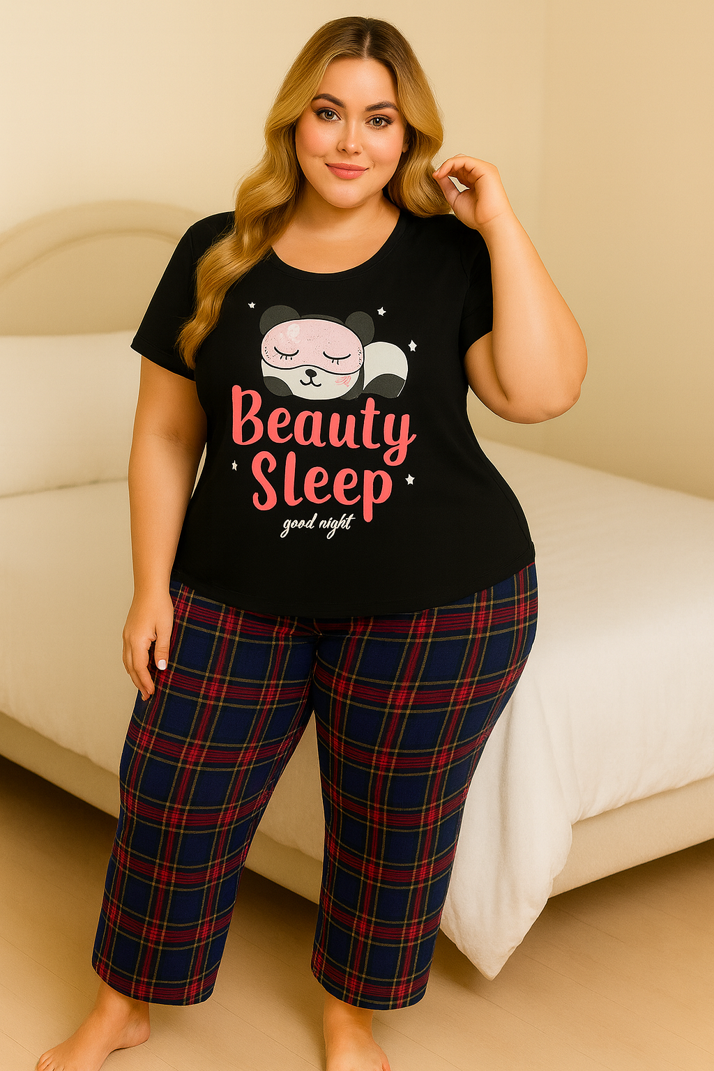 Piżama bawełniana plus size Queen ( r. 50-56)  