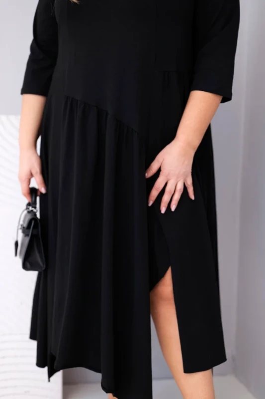 Sukienka damska Plus Size „Verona” z asymetrycznym dołem – fason oversize (r.44-50)