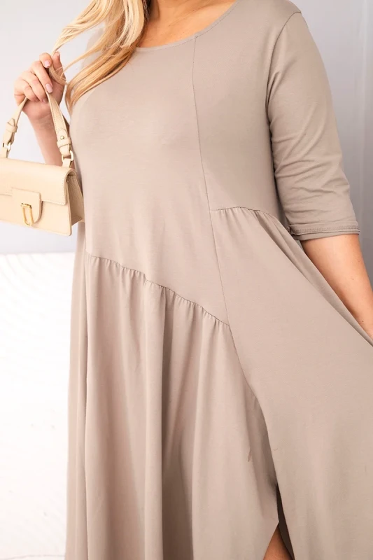 Sukienka damska Plus Size „Verona” z asymetrycznym dołem – fason oversize (r.44-50)  