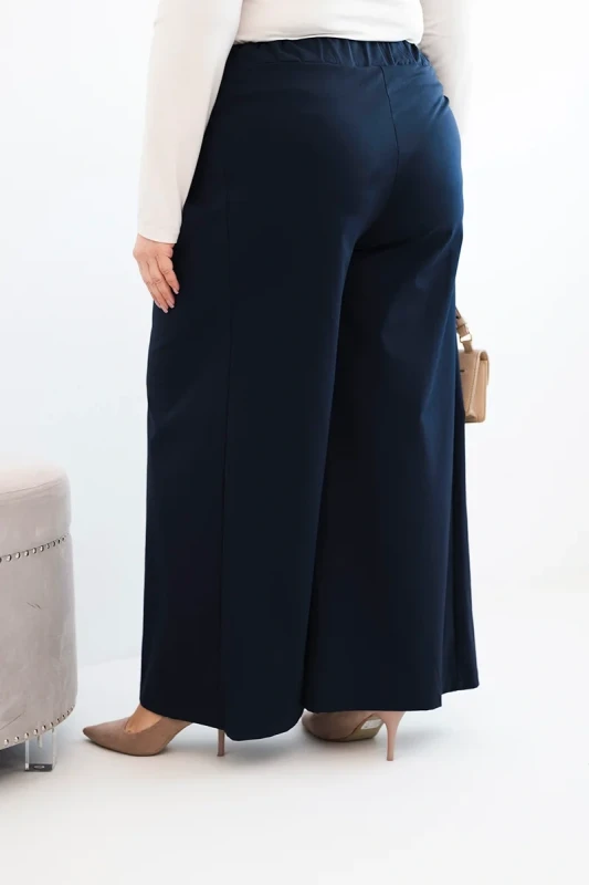 Spodnie damskie Plus Size z szerokimi nogawkami i plisowaniem ( r. 44-48)