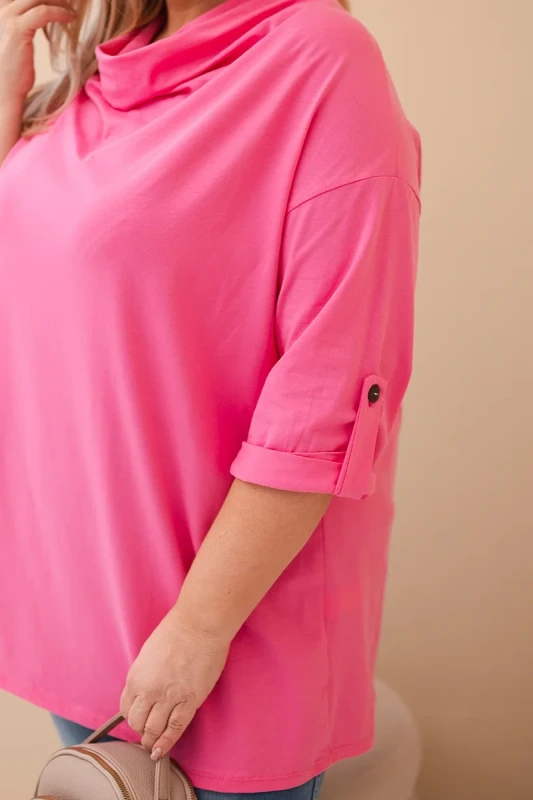 Bluzka plus size z  dekoltem wodnym ( r. 46-54)   