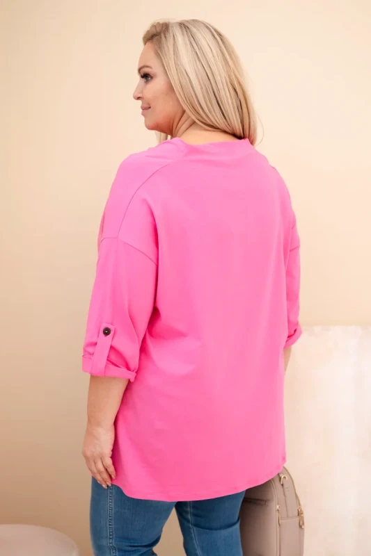 Bluzka plus size z  dekoltem wodnym ( r. 46-54)   