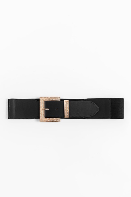 PASEK PLUS SIZE - KLAMRA  z cyrkoniami NA GUMIE MOD.11 (R. 42-54)  