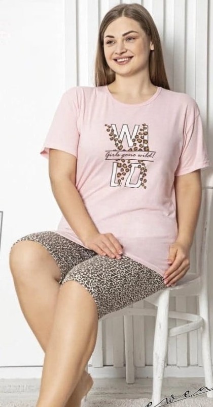 Piżama plus size WILD - 100 % BAWEŁNA ( r. 44-52) 