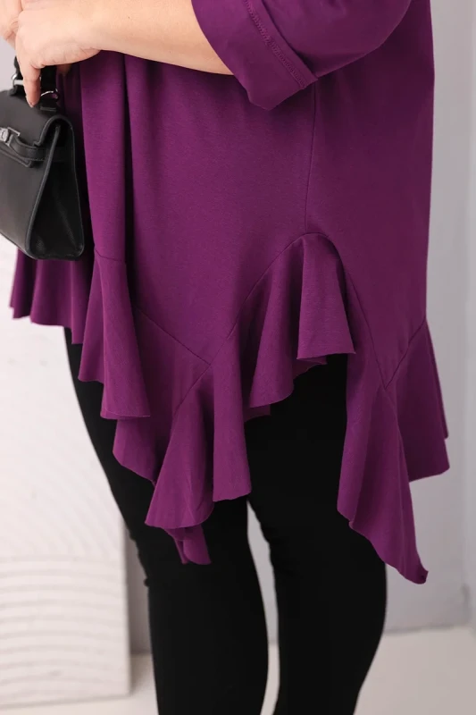 Bluzka plus size z  falbanką ( r. 48-56)    