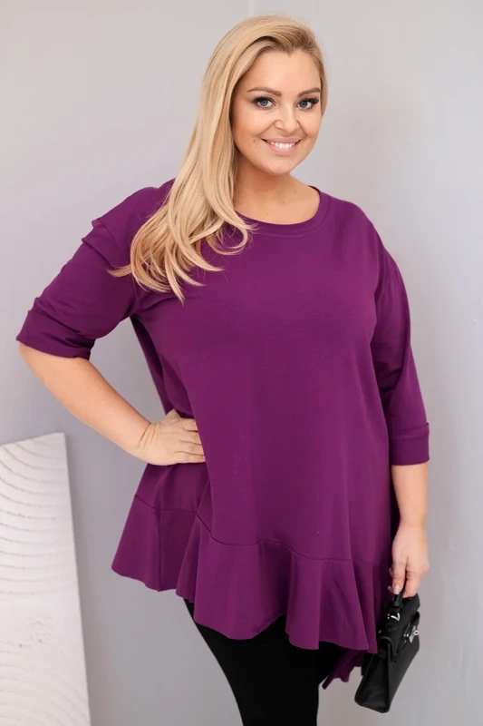 Bluzka plus size z  falbanką ( r. 48-56)    