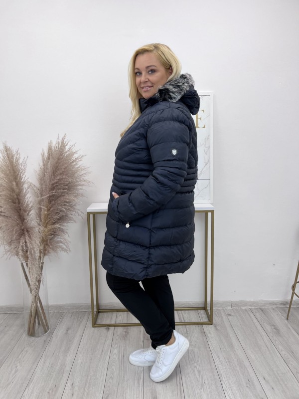 Kurtka zimowa plus size midi BLANCA  -(r. 48-56 )  WYSYŁKA 24H