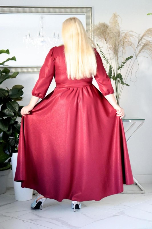 Sukienka maxi z błyskiem  KOD S1004 (r. 48-54)  