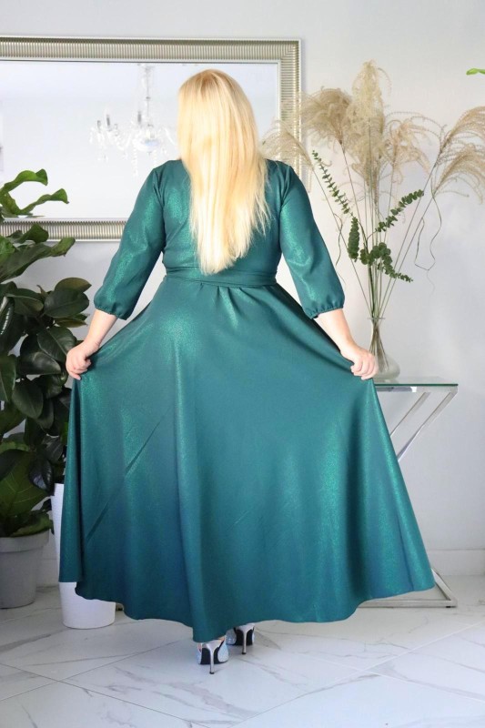 Sukienka maxi z błyskiem  KOD S1004 (r. 48-54)   