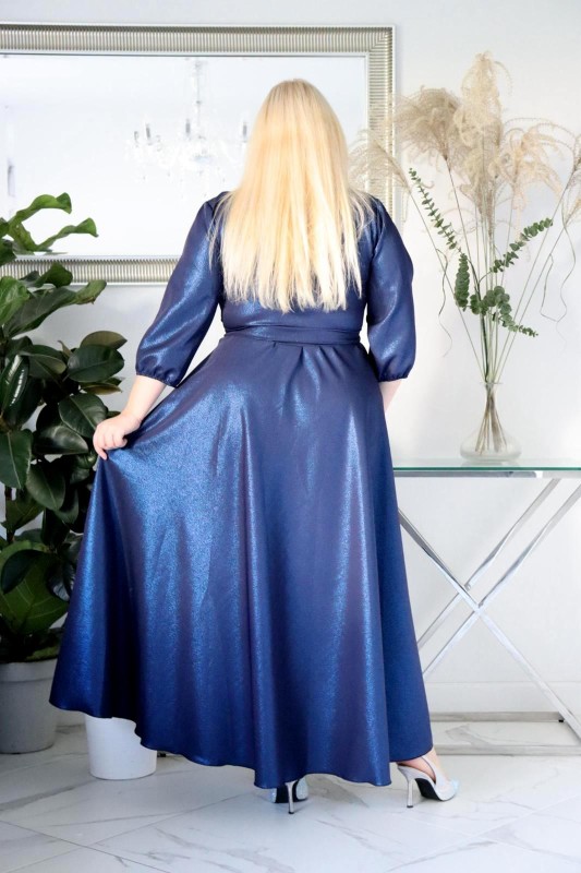 Sukienka maxi z błyskiem  KOD S1004 (r. 48-54)    