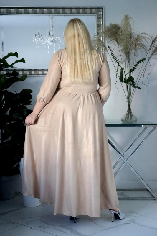 Sukienka maxi z błyskiem  KOD S1004 (r. 48-54) 