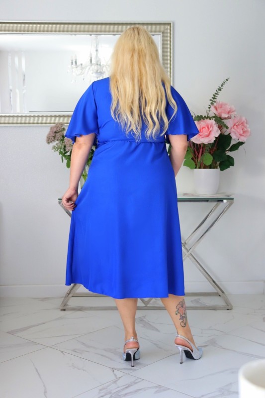 Sukienka plus size w zestawie z broszką KOD S1014 (r. 48-54)   