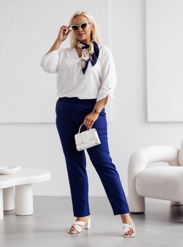 Spodnie materiałowe Plus Size Mesi (r. 44-48) 