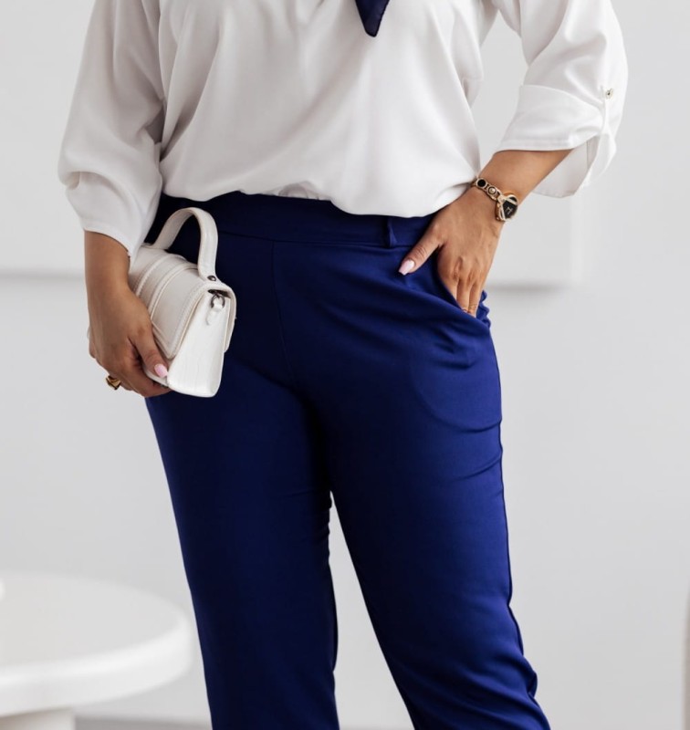 Spodnie materiałowe Plus Size Mesi (r. 44-48) 