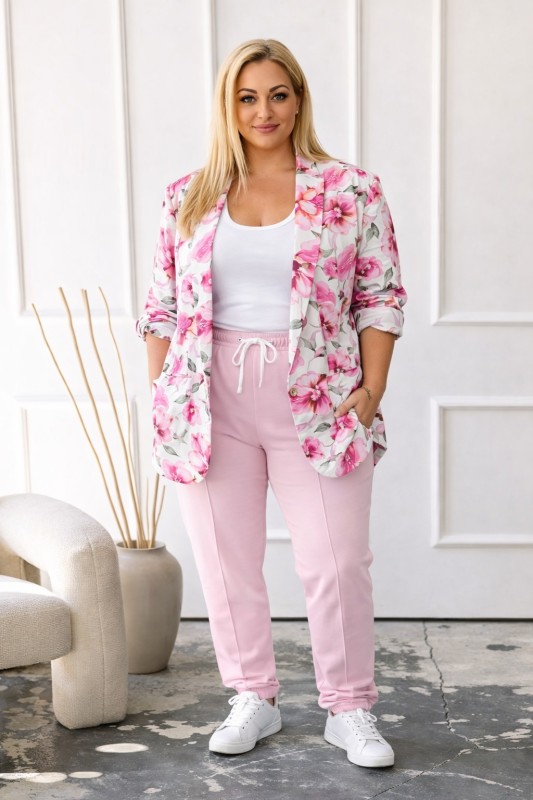 Marynarka plus size w kwiaty ( r. 50-54)   
