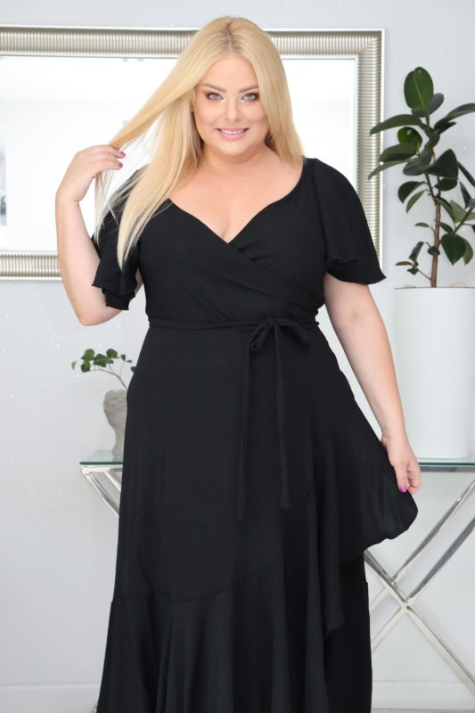 Sukienka plus size wiskozowa – krój szlafrokowy mod S1036