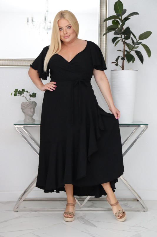 Sukienka plus size wiskozowa – krój szlafrokowy mod S1036