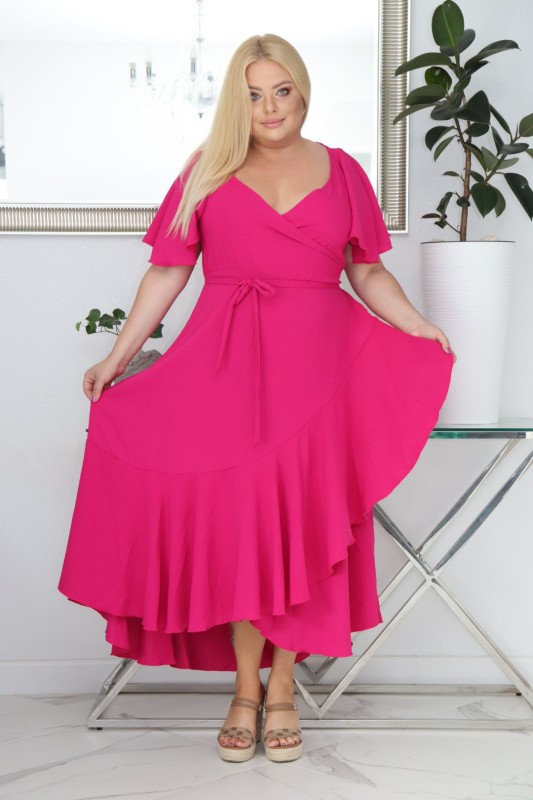 Sukienka plus size wiskozowa – krój szlafrokowy mod S1036 
