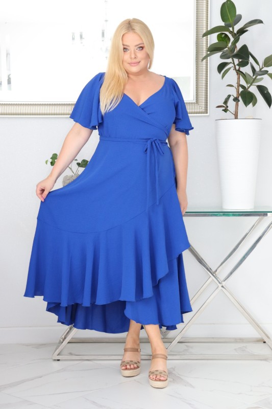 Sukienka plus size wiskozowa – krój szlafrokowy mod S1036  